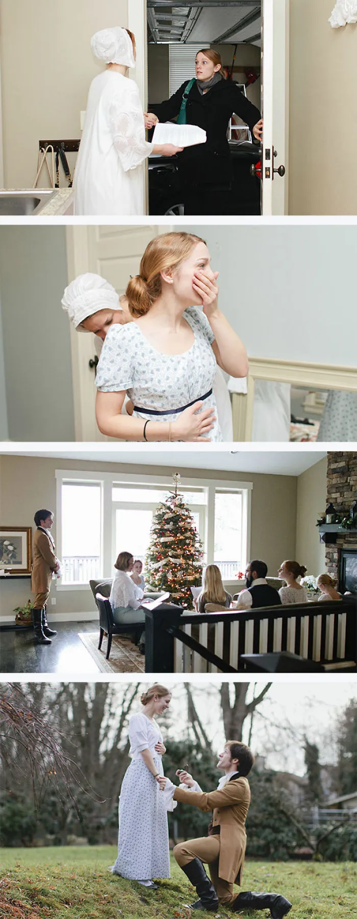 Unexpected Jane Austen's "Pride And Prejudice" Themed Proposal