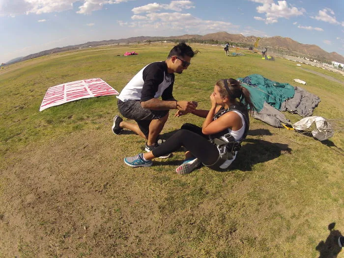 Marriage Proposal After Skydiving