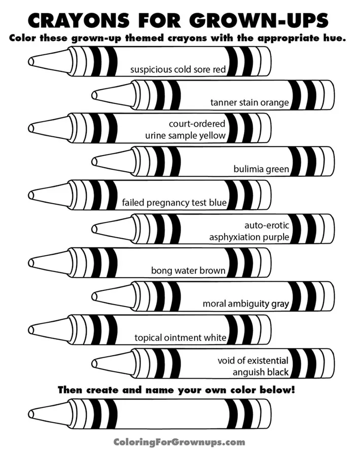 Coloring Book For Grown-Ups That Mocks Adult Life (II)