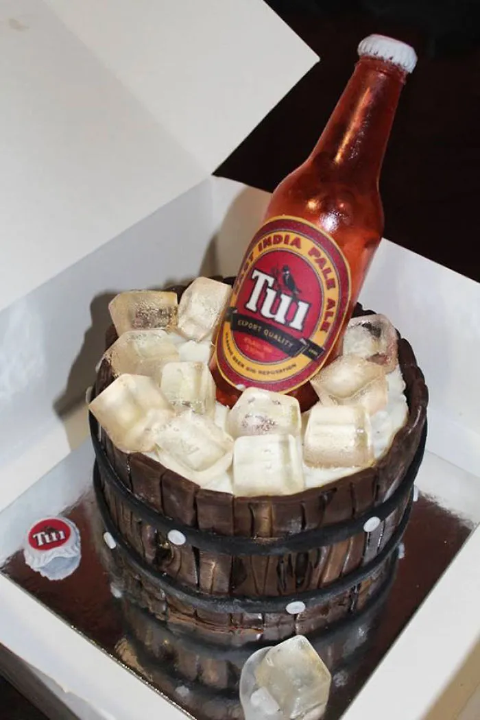 Bottle And Ice Cake