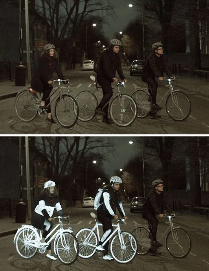 An Invisible Spray-On Paint That Glows At Night To Protect Cyclists From Cars