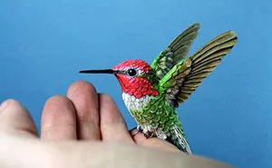 I Make Paper And Wood Birds By Hand-Cutting Every Feather
