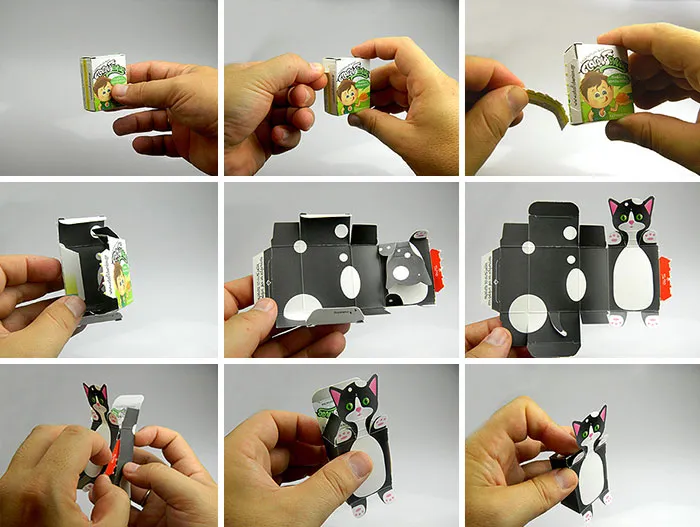 Children Packaging Turns Into A Kitty