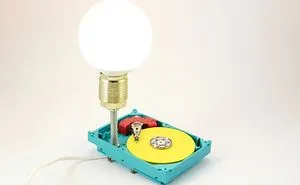 Unique Lamps Made Of Recycled Computer Components And Auto Parts