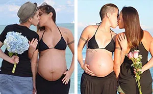 Lesbian Couple's Side-By-Side Pregnancy Photos Encourage LGBT Couples To Start Families