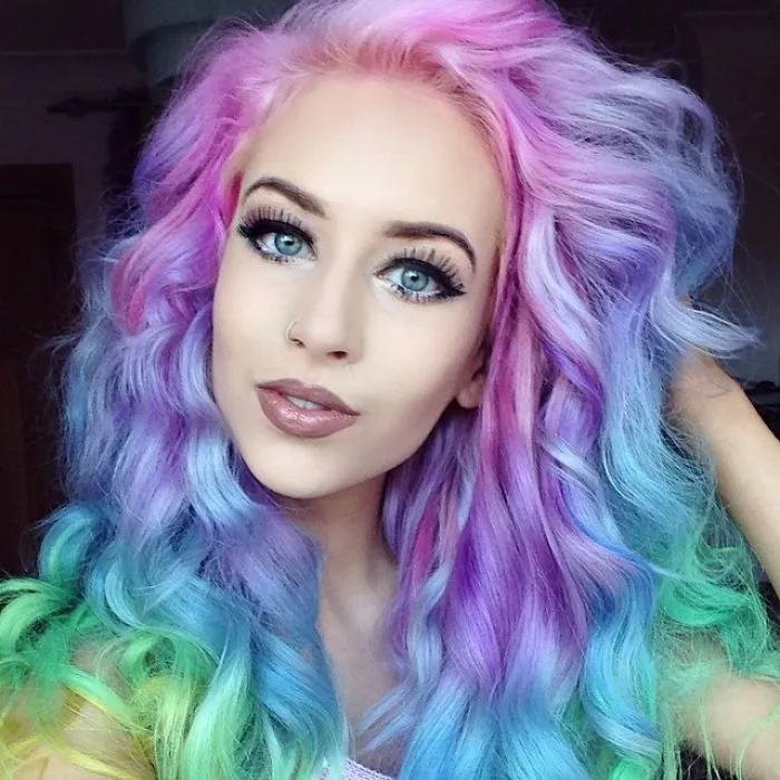 Rainbow Pastel Hair Is A New Trend Among Women
