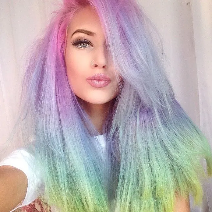 Rainbow Pastel Hair Is A New Trend Among Women