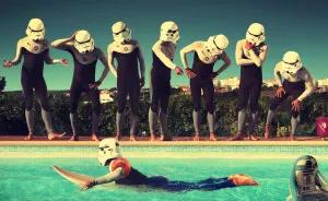 Surfing Trooper Traveling The World