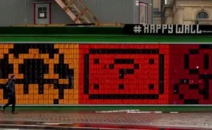 10 Artists, 1 Happy Wall. - Pixel Art, Timelapse.