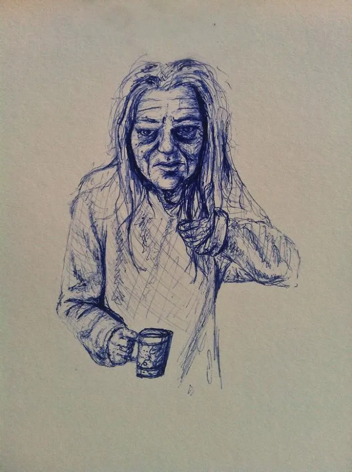 I Made This Little  Ball Point Pen Drawings In School