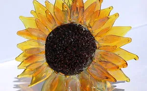 Huge Hand Blown Sun Flower
