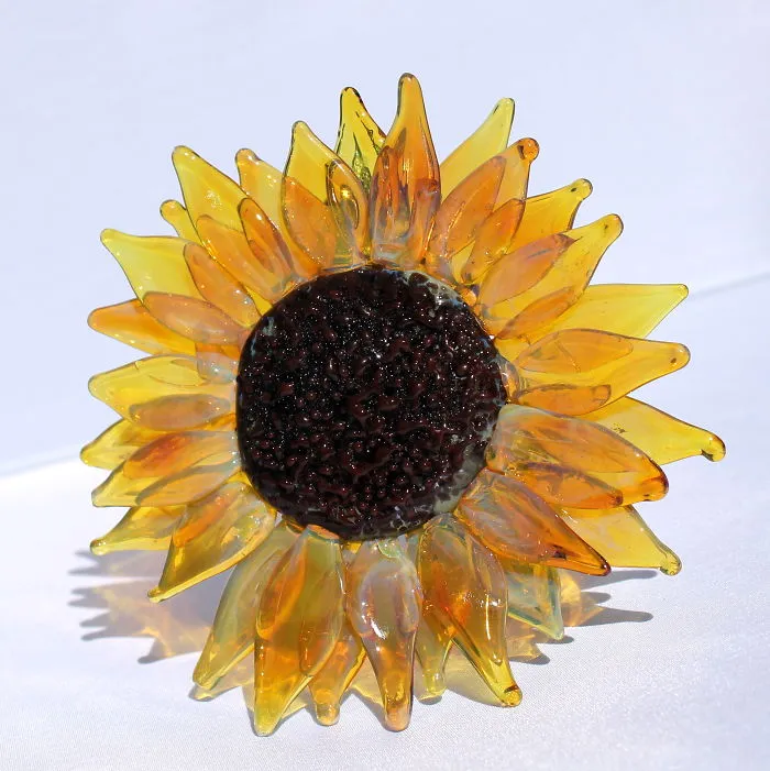 Huge Hand Blown Sun Flower