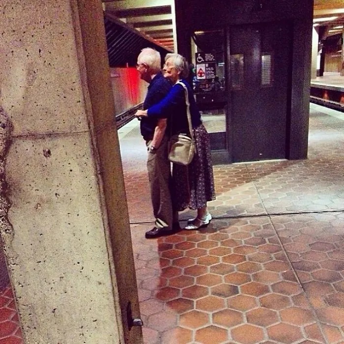 Sneaking A Hug In Public