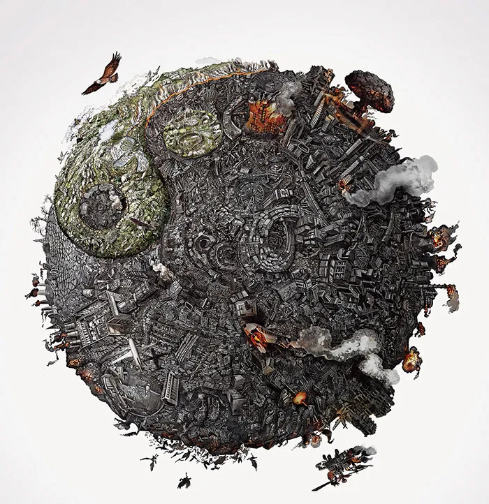 We Created Detailed Drawings To Show The Harm We've Done To Mother Earth
