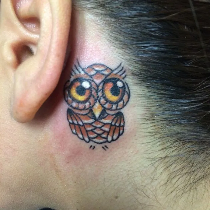 Behind Ear Tattoo