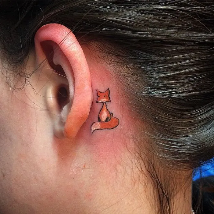 Behind Ear Tattoo
