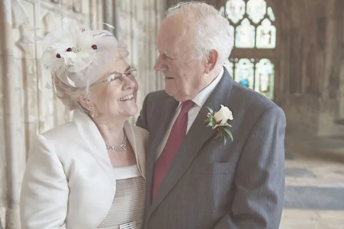 Elderly Couple Getting Married