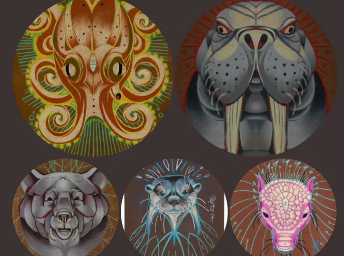 Animal Spirits In Pencil And Ink