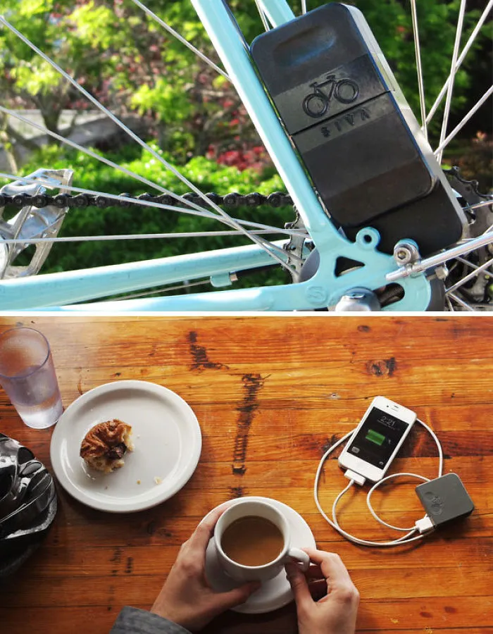 Generator Attaches To Axle And Charges USB Devices