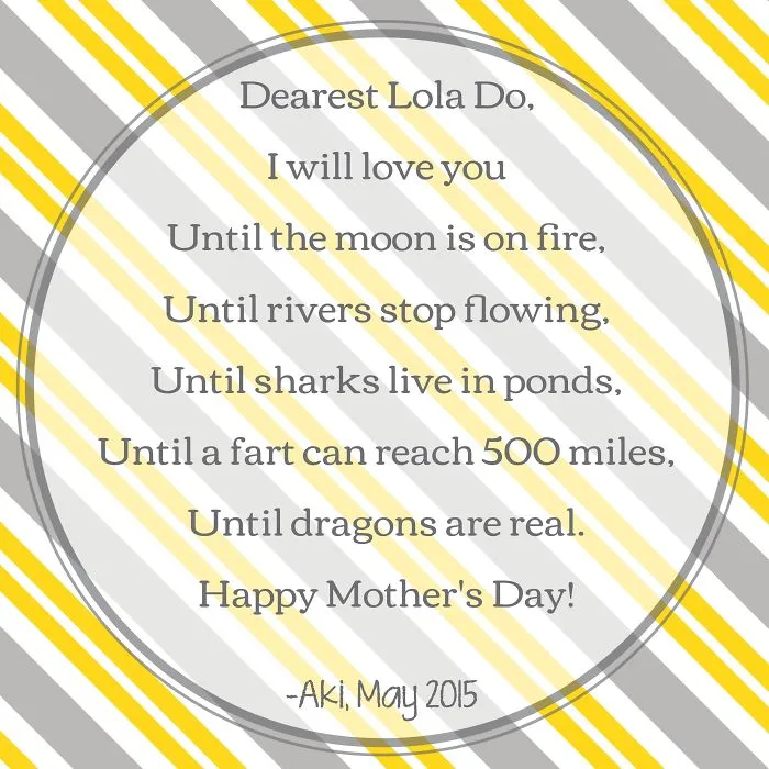 My Son's Mother's Day Message For His Grandma