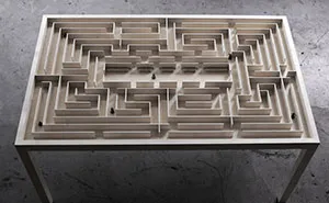 Labyrinth Table: I Created A Maze Table With Movable Magnet Figures Inside