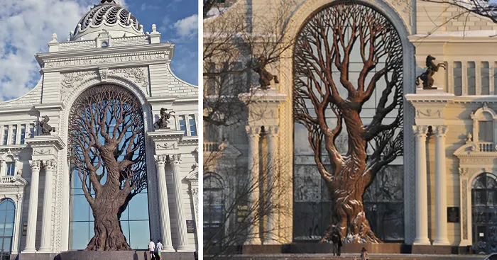 Giant Iron Tree Built In Russia's Ministry Of Agriculture To Cast Shadow Over Archway