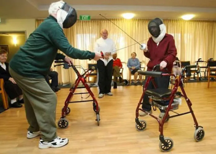 These Duelers Don't Let Their Walkers Slow Them Down
