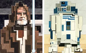 Pixelated Watercolor Paintings Of Star Wars