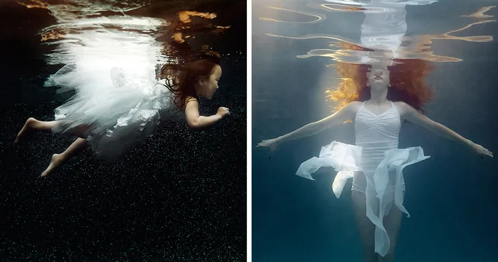 Little Underwater Dancers: Children’s Personalities Captured Through Water