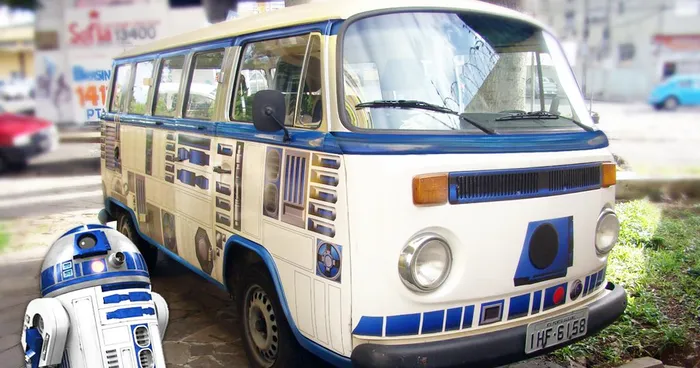 DIY 'Star Wars' Vehicle Wrap Turns Old VW Camper Into R2-D2