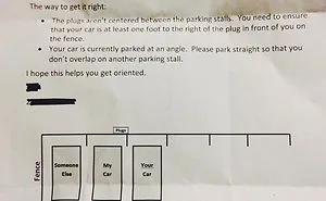 42 Of The Best Windshield Notes Left For Terrible Drivers