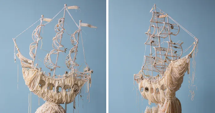 I Made Two Huge Galleon Ships From Old Pearl Necklaces