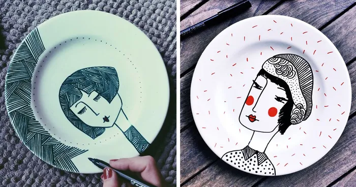 My Paintings On Porcelain Are Inspired By The People I See In French Style Cafes