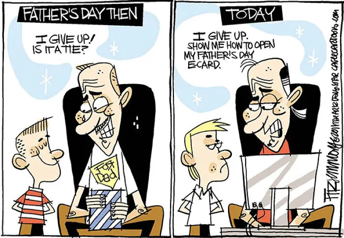 Father's Day Then And Today