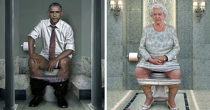 World Leaders Are People Too: Artist Shows Them Doing Their "Duty"