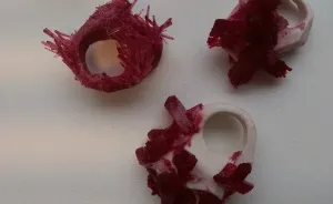 Geometric Ceramic And Homegrown Crystal Rings By Kaylee Findley
