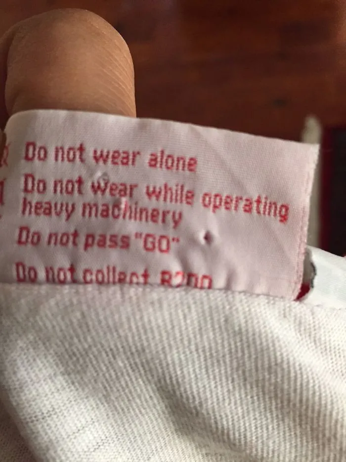 50 Of The Funniest Clothing Tags Ever
