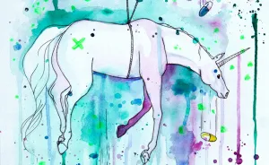 Drugcorn: My Colorful Illustration Of A Flying Unicorn