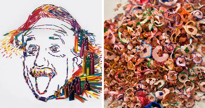 We Made Einstein's Famous Portrait From 1,000 Pencils