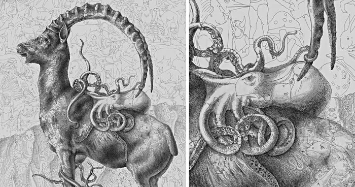 Illustration Made Of Hundreds Of Illustrations