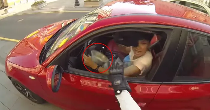 Vigilante Woman On A Motorcycle Chases Down Littering Drivers And Returns Their Trash - By Force