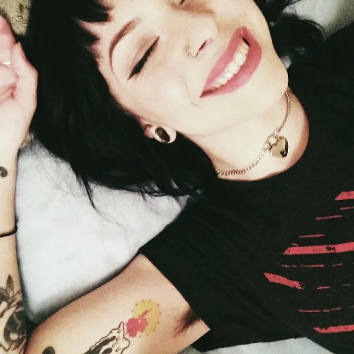 Woman Showing Her Armpit Hair