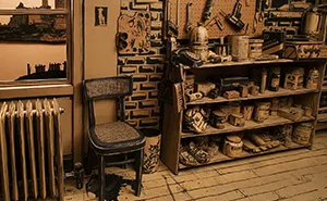 I Made A Full-Scale Artist's Studio Out Of Cardboard, Hot Glue And Black Paint