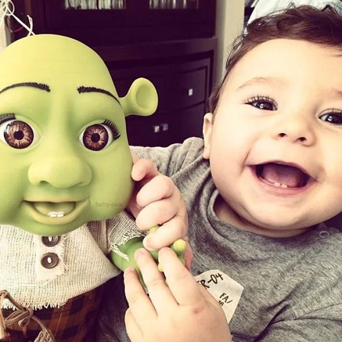 Baby And A Look Alike Doll