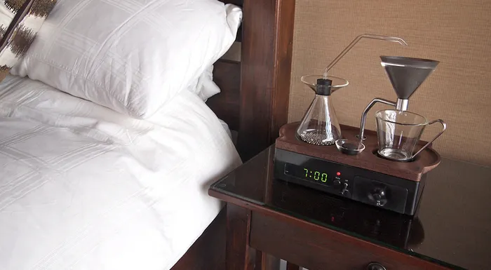 This Alarm Clock Will Wake You Up With A Fresh Cup Of Coffee