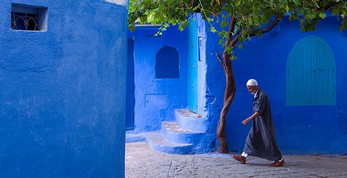 This Old Town In Morocco Is Covered In Blue Paint
