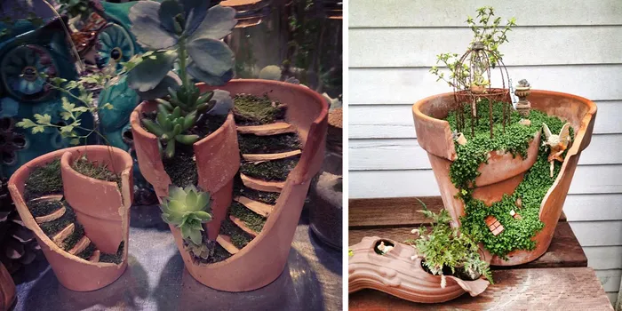 DIY Pot Fairy Gardens                      