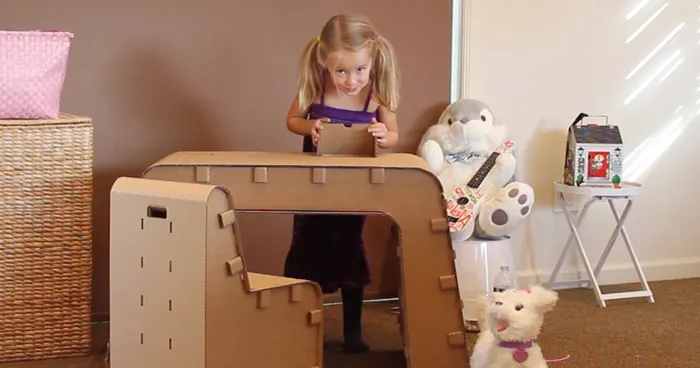 Recyclable Kids' Cardboard Furniture They Can Draw On