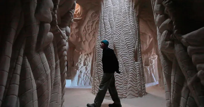 This Artist Spent 10 Years Carving A Giant Cave - Alone With His Dog