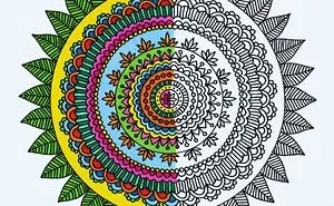 I Make Adult Mandala Coloring Pages Using Intricate Mehndi Designs
